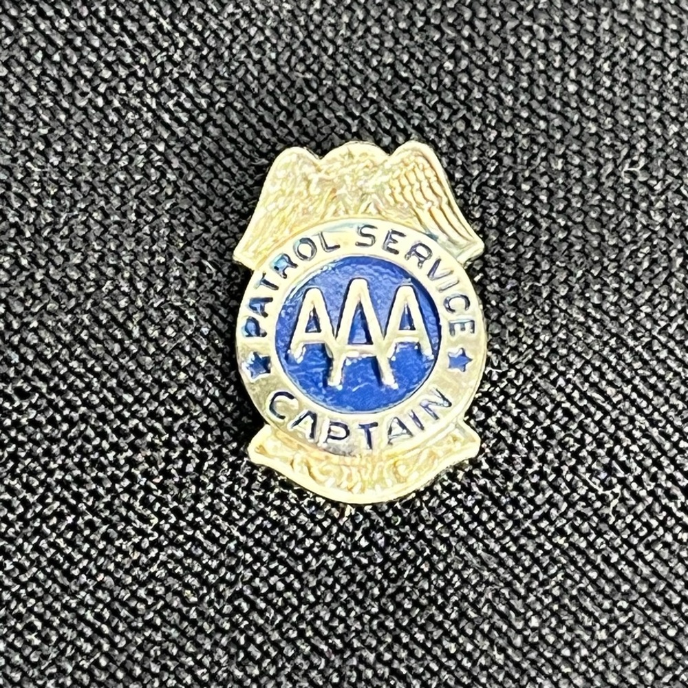 Vintage Blue & Silver AAA Patrol Service Captain Pin